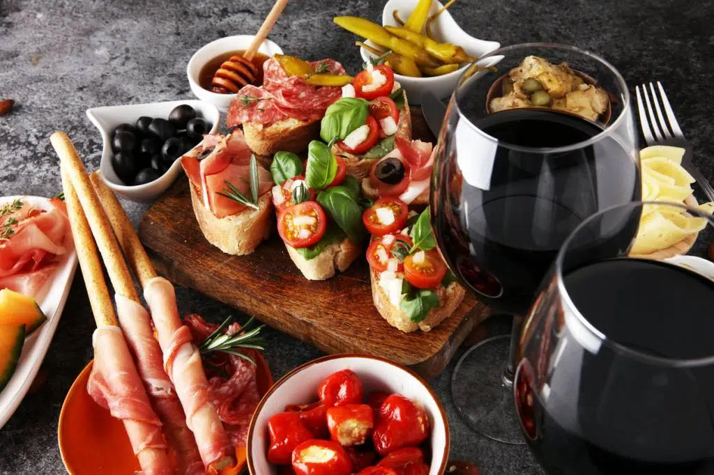 Restaurant italien, antipasti